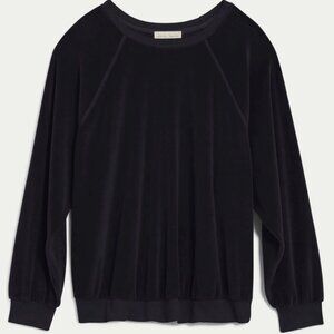 Suzie Kondi, The Samos Sweatshirt in Velour, Black, Size L